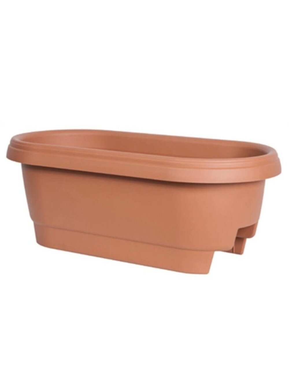 Bloem Terra Cotta Oval Deck Rail Planter 24" Elevated Garden Box (Quantity 3) - Picture 9 of 16